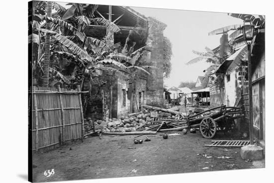 Ruined Village During Philippine Insurrection-Perely Fremont Rockett-Stretched Canvas