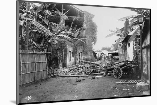 Ruined Village During Philippine Insurrection-Perely Fremont Rockett-Mounted Photographic Print
