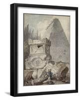 Ruines et tombeaux-Hubert Robert-Framed Giclee Print