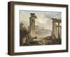 Ruines romaines avec le Colisée-Hubert Robert-Framed Giclee Print