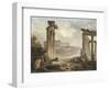 Ruines romaines avec le Colisée-Hubert Robert-Framed Giclee Print