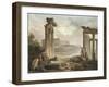 Ruines romaines avec le Colisée-Hubert Robert-Framed Giclee Print