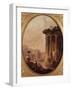 Ruines romaines avec personnages-Hubert Robert-Framed Giclee Print