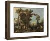 Ruins and Figures, Outskirts of Rome Near the Tomb of Cecilia Metella, C.1750-1775-Bernardo Bellotto-Framed Giclee Print