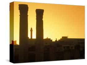 Ruins at Sunset, Archaeological Site, Jerash, Jordan, Middle East-Alison Wright-Stretched Canvas