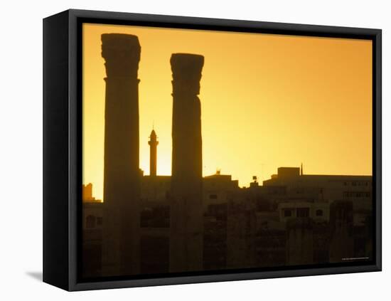 Ruins at Sunset, Archaeological Site, Jerash, Jordan, Middle East-Alison Wright-Framed Stretched Canvas