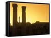 Ruins at Sunset, Archaeological Site, Jerash, Jordan, Middle East-Alison Wright-Framed Stretched Canvas