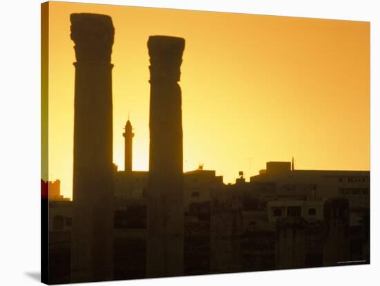 Ruins at Sunset, Archaeological Site, Jerash, Jordan, Middle East-Alison Wright-Stretched Canvas