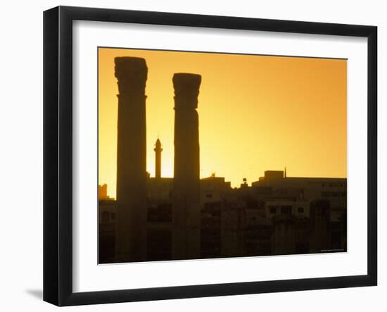 Ruins at Sunset, Archaeological Site, Jerash, Jordan, Middle East-Alison Wright-Framed Photographic Print