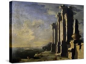 Ruins by Sea-Leonardo Coccorante-Stretched Canvas