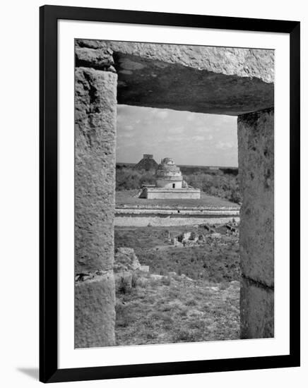 Ruins Chichen Itza Through an Archway-Dmitri Kessel-Framed Photographic Print