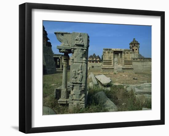 Ruins, Hampi, Karnataka State, India-Jane Sweeney-Framed Photographic Print