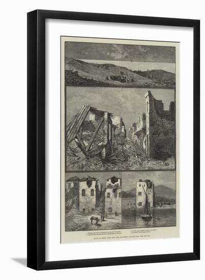 Ruins in Chios after the Late Disastrous Earthquake-Charles Auguste Loye-Framed Giclee Print