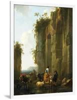 Ruins in Italy-Nicolaes Pietersz. Berchem-Framed Art Print