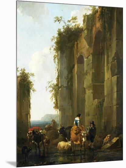 Ruins in Italy-Nicolaes Pietersz. Berchem-Mounted Art Print