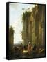 Ruins in Italy-Nicolaes Pietersz. Berchem-Framed Stretched Canvas