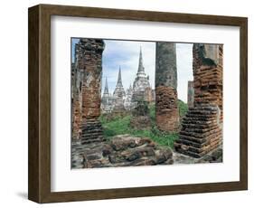 Ruins in the Old Capital of Ayutthaya, Unesco World Heritage Site, Thailand, Southeast Asia-Bruno Barbier-Framed Photographic Print