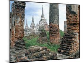 Ruins in the Old Capital of Ayutthaya, Unesco World Heritage Site, Thailand, Southeast Asia-Bruno Barbier-Mounted Photographic Print