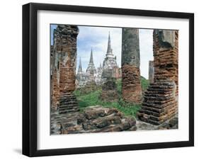 Ruins in the Old Capital of Ayutthaya, Unesco World Heritage Site, Thailand, Southeast Asia-Bruno Barbier-Framed Photographic Print