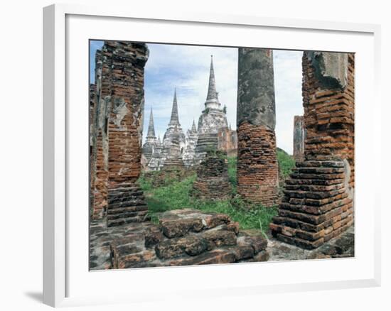 Ruins in the Old Capital of Ayutthaya, Unesco World Heritage Site, Thailand, Southeast Asia-Bruno Barbier-Framed Photographic Print