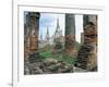 Ruins in the Old Capital of Ayutthaya, Unesco World Heritage Site, Thailand, Southeast Asia-Bruno Barbier-Framed Photographic Print