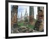 Ruins in the Old Capital of Ayutthaya, Unesco World Heritage Site, Thailand, Southeast Asia-Bruno Barbier-Framed Photographic Print