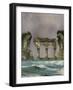 Ruins In The Sea-justdd-Framed Art Print