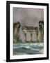 Ruins In The Sea-justdd-Framed Art Print