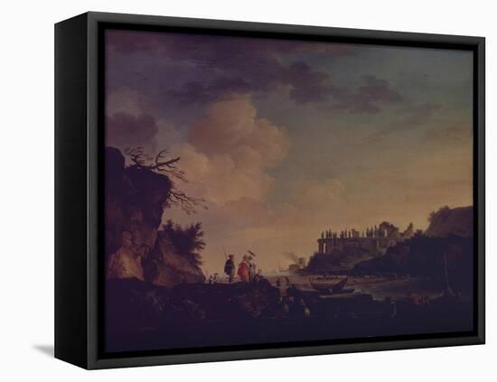 Ruins Near the Mouth of a River, 1748-Claude Joseph Vernet-Framed Stretched Canvas