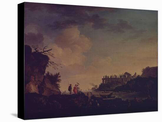 Ruins Near the Mouth of a River, 1748-Claude Joseph Vernet-Stretched Canvas