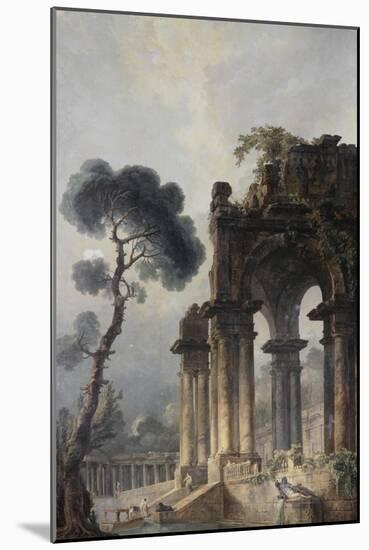 Ruins Near Water, c.1779-Hubert Robert-Mounted Giclee Print