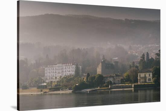 Ruins of a castle overloking Lake Maggiore, Piedmont, Italian Lakes, Italy, Europe-Alexandre Rotenberg-Stretched Canvas