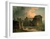 Ruins of a Doric Temple-Hubert Robert-Framed Art Print