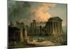 Ruins of a Doric Temple-Hubert Robert-Mounted Art Print