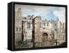 Ruins of a Fire-Damaged Building in Bear Yard, Westminster, London, 1809-Daniel Thorn-Framed Stretched Canvas
