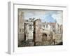 Ruins of a Fire-Damaged Building in Bear Yard, Westminster, London, 1809-Daniel Thorn-Framed Giclee Print