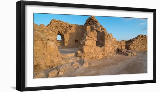 Ruins of a fort, Masada, Israel-null-Framed Photographic Print