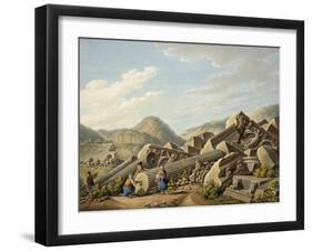 Ruins of a Roman Temple at Ephesus, 1790s-Gaetano Mercati-Framed Giclee Print