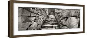 Ruins of a Staircase at an Archaeological Site, Inca Ruins, Machu Picchu, Cusco Region, Peru-null-Framed Photographic Print