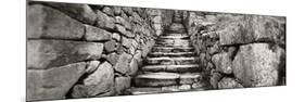 Ruins of a Staircase at an Archaeological Site, Inca Ruins, Machu Picchu, Cusco Region, Peru-null-Mounted Photographic Print