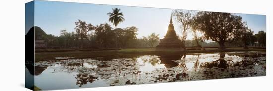 Ruins of a Temple at Dusk, Sukhothai Historical Park, Sukhothai, Thailand-null-Stretched Canvas