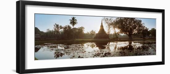 Ruins of a Temple at Dusk, Sukhothai Historical Park, Sukhothai, Thailand-null-Framed Photographic Print