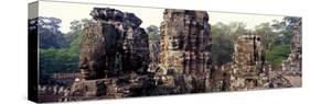 Ruins of a Temple, Bayon Temple, Angkor Thom, Siem Reap, Angkor, Cambodia-null-Stretched Canvas