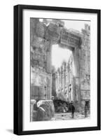 Ruins of a Temple in Baalbek Lebanon Photograph - Baalbek, Lebanon-Lantern Press-Framed Art Print
