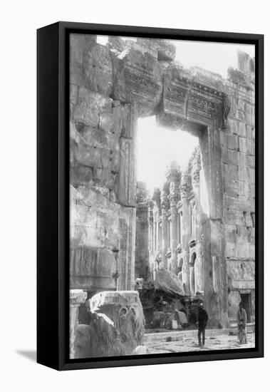 Ruins of a Temple in Baalbek Lebanon Photograph - Baalbek, Lebanon-Lantern Press-Framed Stretched Canvas