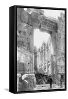 Ruins of a Temple in Baalbek Lebanon Photograph - Baalbek, Lebanon-Lantern Press-Framed Stretched Canvas