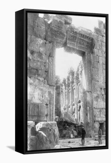 Ruins of a Temple in Baalbek Lebanon Photograph - Baalbek, Lebanon-Lantern Press-Framed Stretched Canvas