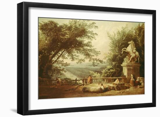 Ruins of a Terrace in the Parc De Marly, C. 1780-Hubert Robert-Framed Giclee Print