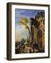 Ruins of a Triumphal Arch in the Roman Campagna, 1717/1719 (Oil on Canvas)-Giovanni Paolo Pannini or Panini-Framed Giclee Print