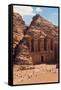 Ruins of Ad Deir Monastery at Ancient Nabatean City of Petra, Wadi Musa, Ma'an Governorate, Jordan-null-Framed Stretched Canvas